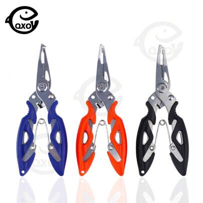Pinces multifonctions en acier inoxydable QXO pour la pêche, accessoires de pêche, coupe-fil et ciseaux