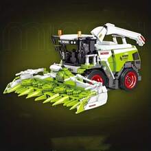 1006pcs Large Tracked Tractor Building Set, With Movable Tracks, Steering Wheel And Loader Bucket - Heavy Vehicle Model Kit, For Display, Birthday/Christmas Gift (Red/Black) - Multicolor - View 5