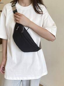 Women's Fashion Waist Bag, Shoulder Bag, Crossbody Bag, Chest Bag - Black - View 1