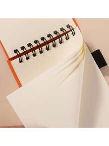 1pc Multi-Style Notebook Solid Color Flip-Top Memo Pad Mini Portable Pocket Notepad With Tear-Off Pages And Pen,Pocket Notebook, Small Notepad, Pocket Spiral Notebook, Solid-Color Upward-Flipping Notepad, Blank Inner Pages - Multicolor - View 3