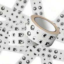 500PCS Funny Eye Stickers Roll 10 Styles Black White Eye Stickers Labels Eye Party Favors Vinyl Stickers(500 Per Roll) - Black - View 3