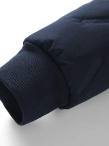 Hidkat 男士防水连帽夹克，带拉链口袋，超声波设计，是户外活动和旅行的理想之选 - 藍色 - 查看 4