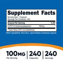 Nutricost 5-HTP 100mg, 240 Vegetarian Capsules (5-Hydroxytryptophan) - Non-GMO & Gluten Free, Mood Support, Sleep Aid, Lab Tested, Non-GMO, Premium Quality - 其他 - 查看 2