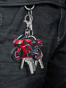 2D亚克力摩托车钥匙扣 - 带螺丝环，适用于汽车钥匙、背包、手提包、车辆装饰，设计精美，亚克力材质，是送给朋友、家人、女友的绝佳礼物，也可用作户外用品、派对装饰、纪念品，是完美的返校或教师节礼物。 - 彩色 - 查看 4