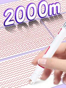 6pcs Fluorescent Wavy Ink Border Pens, Suitable For DIY Projects And Curved Marking, Versatile Use For School And Office, Random Colors, Back To School Creative Patterns, Party, Birthday Gift, Reward, New Year Gift