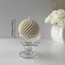 1pc Nordic Style Wave Art Candle - Natural Soy Wax Scented Candle, Smokeless Fragrance Candle, Romantic Geometric Pattern Design, Suitable For Indoor/Outdoor, Home Decor, Bedroom, Photography Props And Emergency Lighting. It Is Perfect For Valentine's Day, Christmas And Various Party Decorations, And An Ideal Birthday Gift For Parents, Family, Couples And Friends. - Multicolor - View 14