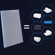 8D High-Density Aquarium Filter Media - Heavy-Duty Washable & Reusable Fish Tank/Pond Filter Pad, Non-Clog Multi-Porous Sponge For Fast-Circulating Systems, Compatible With Freshwater & Saltwater Aquariums - Style B - View 2