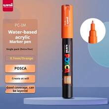 UNI NEW PACKAGE Paint Marker Pen Set And Single PC-1M Water Based Colors Permanent Acrylic Pen Graffiti Art Supplies School Suppiy
