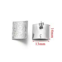 2/6件装 18K金不锈钢耳环方形耳钉底座钩制作配件连接器耳环首饰材料批发 - 耳環 - 查看 7