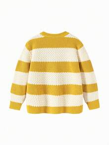 mini bala Weicher gestrickter Pullover für Kleine Jungen, warm und hautfreundlich, neuer Winterpullover für das neue Jahr - gelblicher Weißton - Übersicht 5