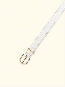 2pcs/Set Teenager Skinny PU Leather Belt Thin Waist Belt With Metal Buckle For Pants Jeans Dresses - Multicolor - View 9