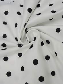 2026 Spring/Summer Fashion : One Polka Dot & Lace Patchwork Spaghetti Strap Versatile Dress Party White Elegant - White - View 7