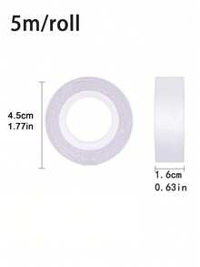 1/3 Roll Invisible Double-Sided Tape, 5m Anti-Flashing Breast Petals, Waterproof Anti-Slip Fixation Tape, Fashion Double-Sided Tape - Strong Body Adhesive, Suitable For Clothing, Body, Scarf, Beauty, Applicable To All Fabrics And Skin Types, Transparent Dress Bust Protector Sticker, Gift For Family, Friends And Colleagues, Essential For Ladies Dresses, Open Shoulder Tops, Low-Cut Necklines, Summer Cooling, Beach, Travel, Anti-Flashing - Multicolor - View 2