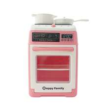Horno con Parrilla De Cocina con Luz y Sonido Reales, Juguete de Simulación para Niñas Estufa con Horno - Rosa - Ver 1
