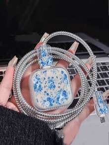 40W Apple 17Pro Charger Protective Case, 16 Data Cable Protective Cord, Cute 15 Charging Cable Protector, 14 Phone Charger Head Protective Shell, Transparent Anti-Cat Bite - Multicolor - View 11