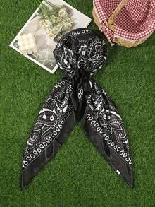 1pc Retro Paisley Pattern Elastic Headband, Windproof Sun-Shading Hat, Versatile Daily Accessory - Multicolor - View 13