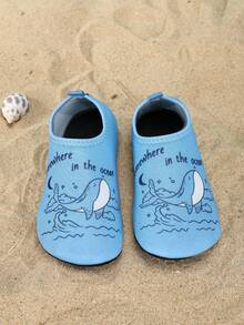 1双儿童户外运动休闲时尚防滑透气卡通图案男女童沙滩凉鞋、恐龙/独角兽水鞋、瑜伽鞋 - 彩色 - 查看 3