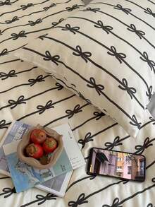 3件套蝴蝶结被套套装，2个枕套+1个被套（不含床单和被芯） - 彩色 - 查看 6