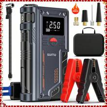 8000A 150PSI Jump Starter With Air Compressor, 12V Portable Car Battery Charger For All Gas And 10.0L  Engines, Car Starter Jump Box With Jumper Cable, 3 Modes Flashlight And Storage Case - Black - View 2