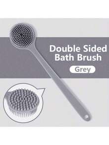 Silicone Long-Handle Bath Brush Back Scrubber Shower Exfoliating Brush Body Massager,Bag,Organizer,Storage,Hair Clips - Multicolor - View 11