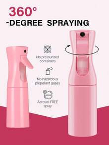 6pcs Hair Styling Tool Set, Includes Comb, Spray Bottle, Hair Mist Bottle, Transparent Water Bottle, Rat-Tail Comb, Hairline Shaping Comb, Suitable As New Year Gift For Girls, Comes With Cute DIY Stickers (Random Style) - Multicolor - View 7