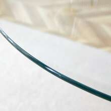 Modern Minimalist Coffee Table In Glass Beam: With A Diameter Of 89 Cm And A Height Of 92 Cm, It Is The Ideal Choice For A Luxurious And Light Structure. - Silver - View 6