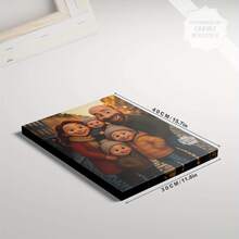 定制卡通风格帆布画 - 将您的照片变成可爱的卡通艺术品,现代家庭肖像礼物,适合母亲节、父亲节、生日 - 卡通照片带边框,制作简单,适合家庭 - 彩色 - 查看 22