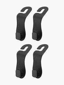Car Seat Back Storage Hooks, Hidden Metal Hook Design - Made Of Rubber Leather Material, Suitable For Various Car Models