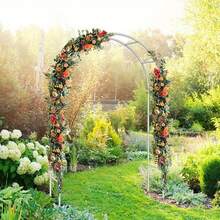 Metal Garden Arch, Wedding & Event Decoration, Garden Trellis For Climbing Plants, Assemble Freely 2 Sizes For Various Climbing Plant Roses Vines Bridal Party Decoration, 1 Pack - 黑色 - 查看 4
