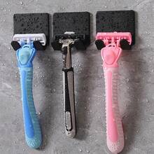 Heavy Duty Waterproof Shower Hook - Strong Adhesive Bathroom And Kitchen Organizer, No Drilling Required, Suitable For Razors, Towels, Clothes - Bathroom, Kitchen, Door Hook - Multifunctional Hanging Rack, Textured Grip, Durable Structure, Home Organization Essential - Black - View 2