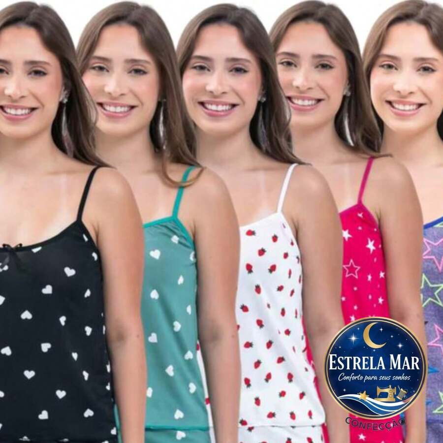 Kit Of 2 Baby Doll Short Doll Sleepwear, Super Comfortable. - Multicolor - View 1