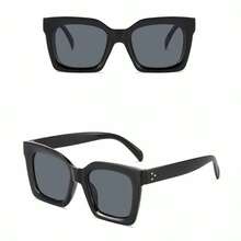 2pcs Women's Plastic Large Frame Rivet Bohemian Fashion Fashion Glasses Set, Suitable For Daily Use, Outdoor, Street Photography, Travel Accessories