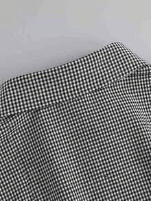 1pc Women's Red Gingham Faux Collar - Semi-Shirt Style Collar Accessory For Dresses & Tops, Elegant Grid Pattern, Hand Wash/Dry Clean, Versatile Fashion Upgrade, Outfit Enhancer, Sophisticated Design - Multicolor - View 8