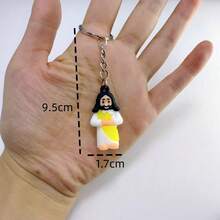 1个彩色卡通手十字架耶稣钥匙链吊坠，汽车钥匙链，情侣包包挂饰，防丢钥匙圈，日常携带配件 - 彩色 - 查看 2