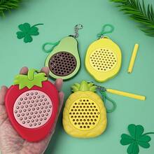 Creative Fruit Party Mini Magnetic Decompression Board, Party Keychain Gift Pack, Cute Fashion Student Keychain, Intellectual Fun Pen Holder Stress Relief Couple Pendant, Suitable For Thanksgiving, Christmas Gifts - Mixed Colors - View 1