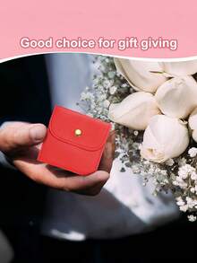 1 pièce Pochette de rangement portable pour bijoux, boucles d'oreilles, bagues et colliers. Cadeau pour la petite amie, essentiel de voyage - Beige - Voir 5