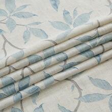 ZJDECOR 95 Inches Length Semi Sheer Curtains For Bedroom Living Room,Print Botanical Light Blue Leaf Grey Branch Drape,Rustic Linen Textured Window Treatment With Tape,Rod Pocket Back Tab,38\Wx95\Lx2,38inchWx95inchL(Packof2),LightBlueLeaf/GreyBranch - 淺藍葉/灰枝 - 查看 6