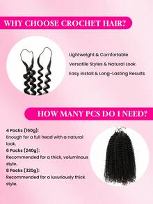 WOWANGEL 14-24 Inch Deep Wave Feathered Crochet Human Hair Extensions, Tight Curly, Pre-Separated, Knot-Free, With Braiding Loops, 40g/Piece, Women Crochet Human Hair Extensions - Natural Black - View 11