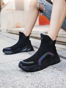 Men's Sneakers, Men's Casual Shoes, Men's Tennis Shoes, Luxury Shoes, Training Shoes, Breathable Shoes, Fashionable Loafers, Men's Running Shoes, Couples Shoes - All Black - View 6