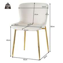 Chaises de salle à manger - Beige 6 - Voir 2