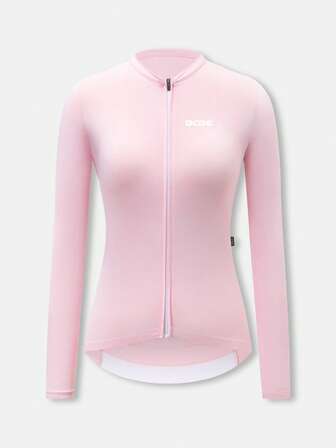 HISERWA (Estilo ajustado) Mujeres Manga Larga Jersey Pro Aero Ajuste Slim MTB Carretera Ciclismo Jersey Transpirable Secado Rápido Protección Solar Ropa de Bicicleta - Corre Pequeño