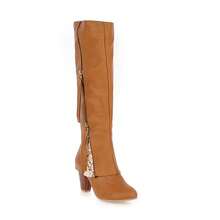 Women Over-The-Knee Boots - màu xanh quân đội - Xem 10