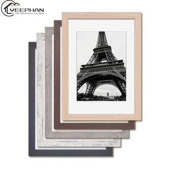 两件套，A3木质相框，简约经典风格，30x40厘米相框套装，A4海报框，婚礼照片展示框，证书收纳框，家居装饰，完美礼品之选（黑色、水洗白、灰色、橡木色、深棕色）