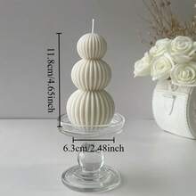 1pc Nordic Style Wave Art Candle - Natural Soy Wax Scented Candle, Smokeless Fragrance Candle, Romantic Geometric Pattern Design, Suitable For Indoor/Outdoor, Home Decor, Bedroom, Photography Props And Emergency Lighting. It Is Perfect For Valentine's Day, Christmas And Various Party Decorations, And An Ideal Birthday Gift For Parents, Family, Couples And Friends. - Multicolor - View 16