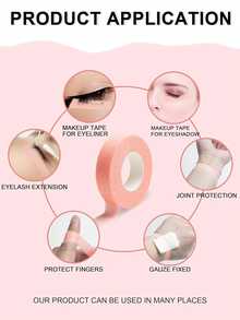 12Rolls Eyelash Tape, Adhesive Breathable Micropore Fabric Tape,Professional Eyelash Extension Tape With Non-Woven Fabric,6/3/1pc Multi-Functional Self-Adhesive Tape For Women's Eyelash Extension Application,, Gentle And Residue Free Process Tape For The Skin - Multicolor - View 6