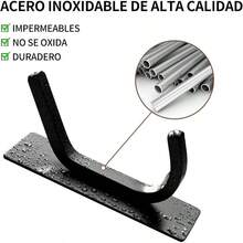 Perchero Pared 5 Piezas Negro Ganchos Adhesivos para pared con Soporte 5kg y Adhesivo Fuerte Resistente Organizador Soporta Ropa, Bolsos y Llaveros para Cocina, Bao y Dormitorio - Negro - Ver 4