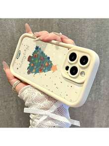 Fundas protectora de teléfono con Navideñas Para Teléfono Árbol Navidad Decorativo regalo de moda minimalista interesante para hombres y mujeres, adecuado para  16/15/15Pro/15ProMax/14/13/12/11/XsMAX,  17,  Max Series,A14/A15/S23 Ultra/A50/A12/A32/A52/A72/A51/A21S/A13/A14/S22 Ultra/S23/A33/A53/S20 FE,Protección completa contra caídas, resistencia a impactos y prevención de rayaduras,diseño creativo y de moda para hombres y mujeres - Bordó - Ver 8