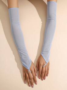 1 Đôi Găng tay lưới hở ngón màu trơn dành cho nữ, thanh lịch cho tiệc tối, biểu diễn, đám cưới - găng tay lưới - Xem 23