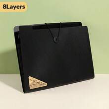 5/8/13 Camadas Pasta Arquivo A4, Pode Armazenar Provas, Papelaria de Escritório, Suprimentos de Escritório, Etc. Design de Caixa de Piano, Pasta Arquivo Multicamadas, Adequada para Documentos de Escritório, Itens de Exame Pré-Natal, Minimalista e Portátil. - Multicolorido - Visão 17