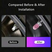 4 Stücke glitzernde Reifenventilkappen, Kristall Reifenkappen, glänzende Strass Universal Autoventilkappen für Pkw, SUV, Motorrad, Fahrrad, Lkw Autozubehör - Einheitsgröße - Übersicht 10